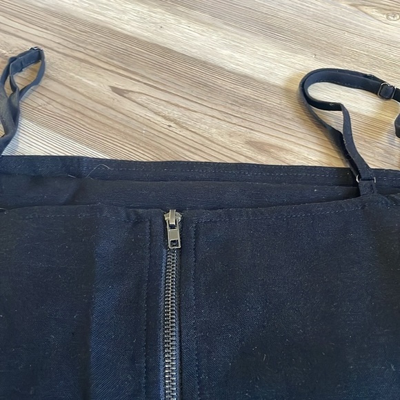 Jason Wu Linen blend Beaded Fringe Shell Crop Top Black Size 10 NWT Fun Lined - Picture 5 of 16